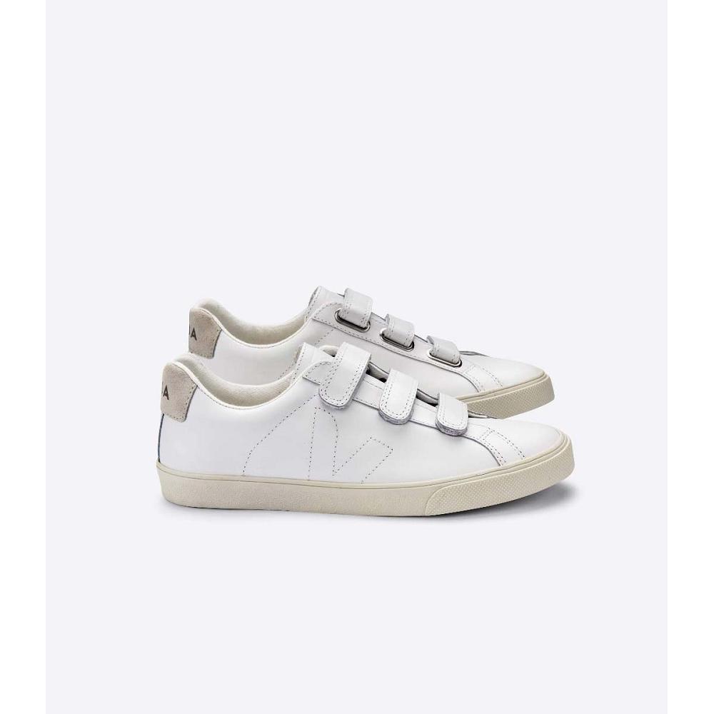 Veja 3-LOCK LEATHER Men\'s Sneakers White | NZ 303CTV